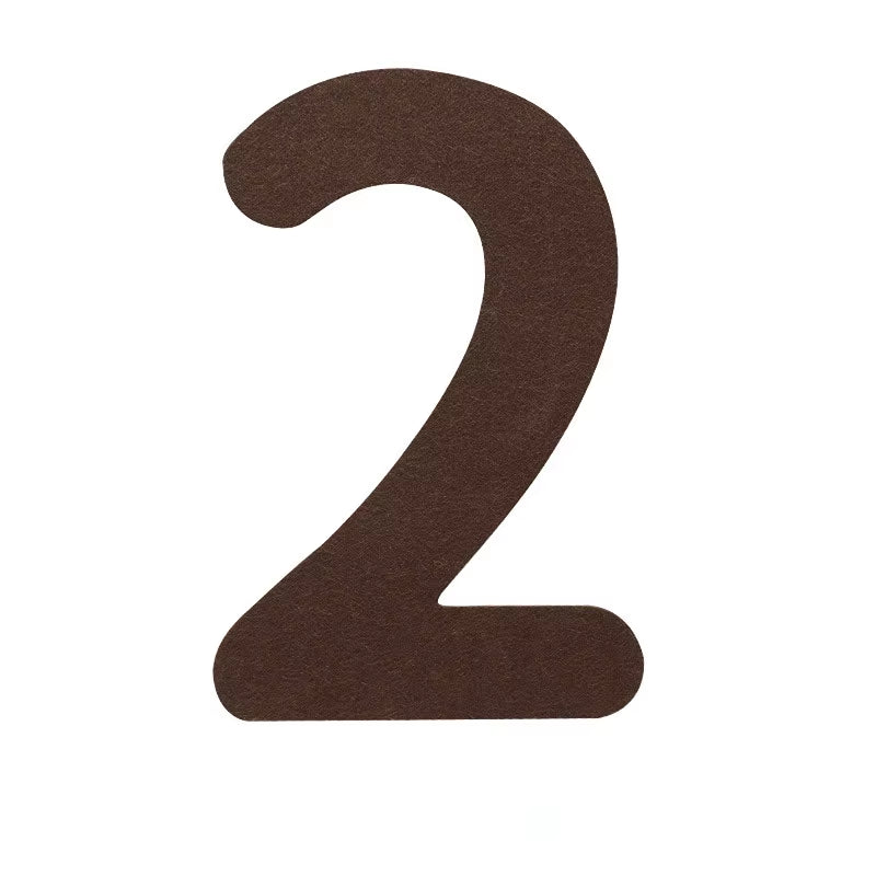 Children'S Retro Brown Felt Cloth Birthday Flag Pulling Baby'S One Year Old Hundred Days Background Decoration Photography Props