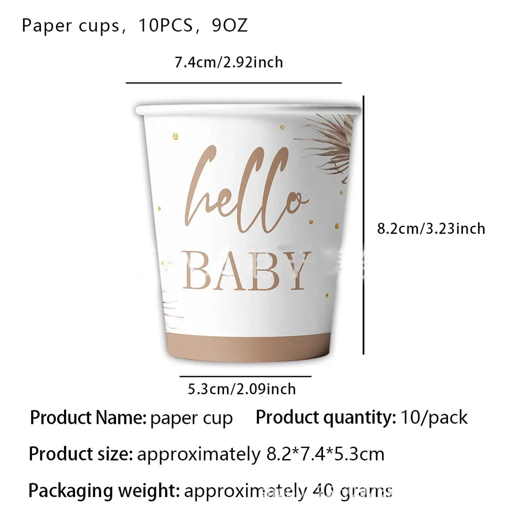 Wegwerpservies 'Hello Baby'