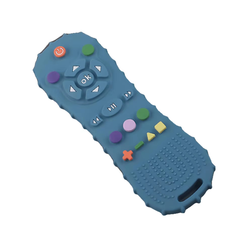 Baby Teething Toys, Food Grade Silicone Teether, Suitable for Babies over 6 Months, TV Remote Control Shape Toddler Chew Toys