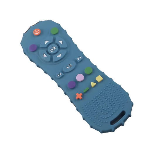 Baby Teething Toys, Food Grade Silicone Teether, Suitable for Babies over 6 Months, TV Remote Control Shape Toddler Chew Toys