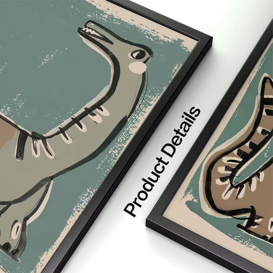 Whale Leopard Dinosaur Pigeon Abstract Nursery Animal Posters and Prints Wall Art Canvas Painting Pictures Baby Kids Room Decor