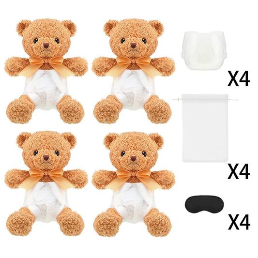 4/6/8/12 Sets Baby Shower Games Prizes Gifts Baby Doll Diapers Bear Blindfolded Diaper Changing Gender Reveal Baby Shower Favors