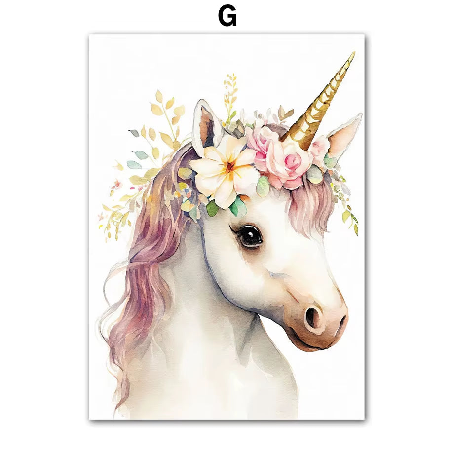 Wildlife Leopard Zebra Deer Bear Fox Panda Wall Art Canvas Painting Nordic Posters Prints Nursery Pictures Kids Baby Room Decor