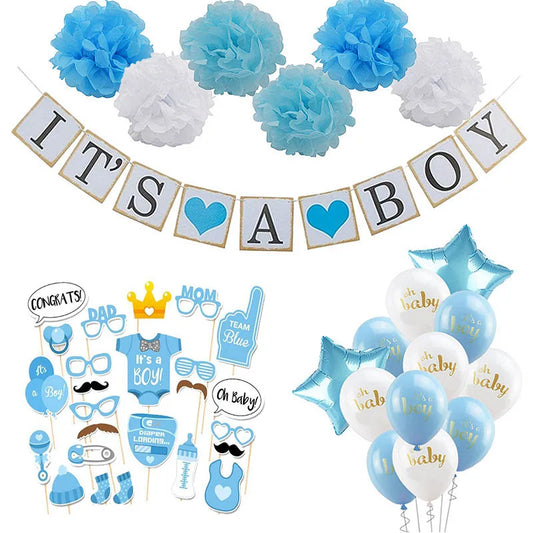 Blauw en Roze Feestdecoratie