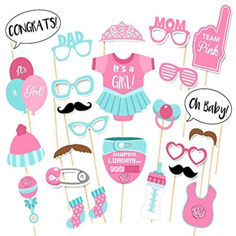 Blauw en Roze Feestdecoratie