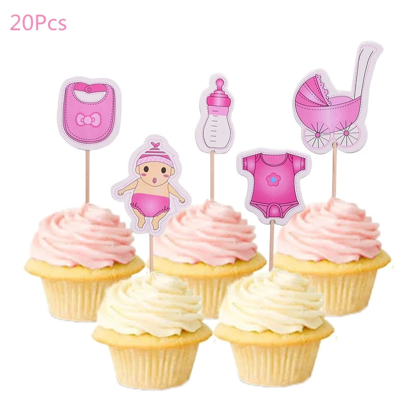 Blauw en Roze Feestdecoratie