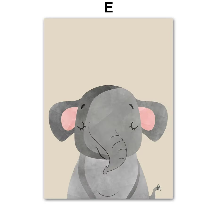 Giraffe Zebra Tiger Leopard Nursery Wall Art Canvas Painting Nordic Posters and Prints Cartoon Wall Picture Baby Kids Room Decor