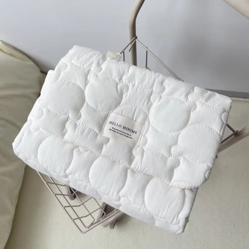 High Quality Infant Baby Changing Pad White Cute Cartoon Bear Newborn Dipaer Changing Pad Cover Outdoor Fold Baby Changing Mat